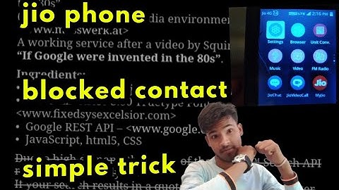 jio phone me contact block kaise Karen / number block kaise Karen / jio phone bloclist