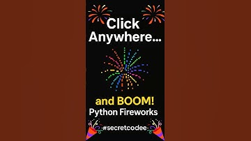 Click and Boom! Fireworks Made in Python! #shorts #secretcode #pygamevisuals