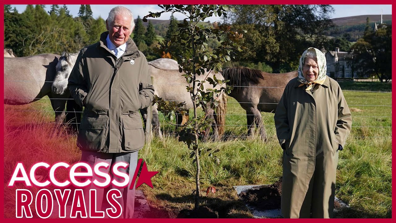 Queen Elizabeth & Prince Charles Plant A Tree Together