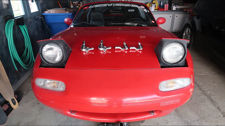 Mazda Miata gets Lower Extended Ball Joints and Tie Rods