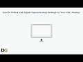 How to Unlock Image Ratio on an AOC Monitor – AspectScaling Settings
