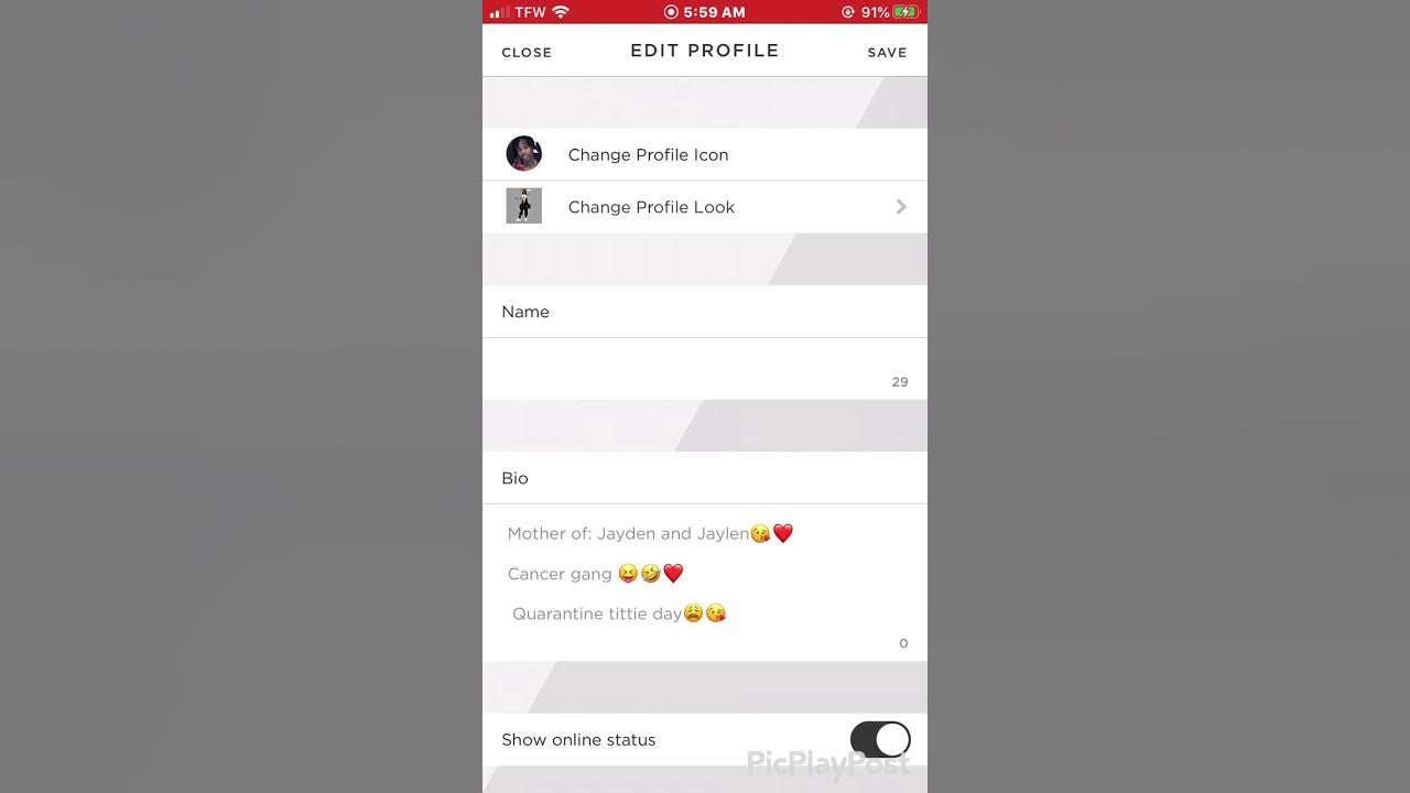 How to get a blank space for your name on imvu youtube