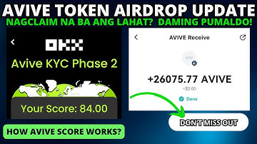 AVIVE TOKEN AIRDROP UPDATE: OKX LISTING + HOW SCORE WORKS? TOKEN RECEIVED! CHECK YOURS NOW!