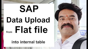SAP Data Upload from Flat file