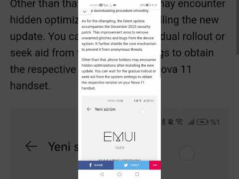 Nova 11 emui 13 update