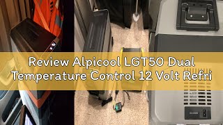 Review Alpicool LGT50 Dual Temperature Control 12 Volt Refrigerator 53 Quart Portable Car Fridge Fre