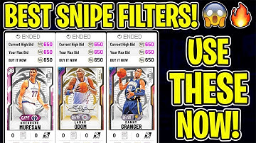 BEST SNIPE FILTERS FOR NEW PRIME SERIES 3 PACKS! SNIPE OPAL LAMAR ODOM & GRANGER! (NBA 2K20)