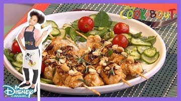 Chicken Skewers with a Spicy Peanut Sauce | Cookabout | Disney Channel Africa