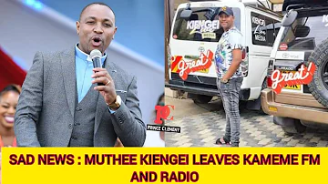 SAD NEWS: KAMEME FM RADIO PRESENTER MUTHEE KIENGEI LEAVES KAMEME FM