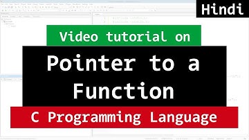 Pointer to Function | C Programming Video Tutorial in Hindi