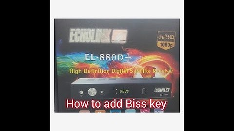 How to add Biss key  Echolink 880D+