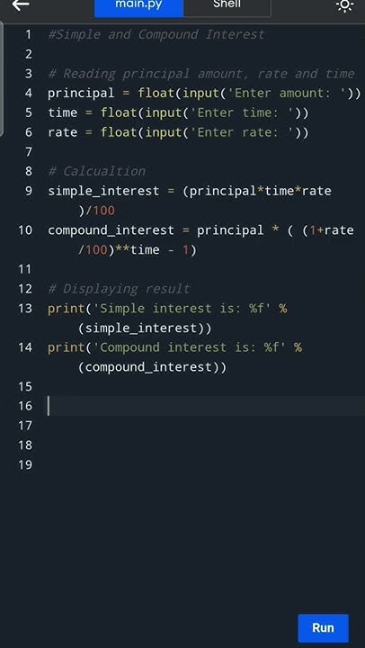#python 79.Simple & Compound Interest | #shorts - YouTube