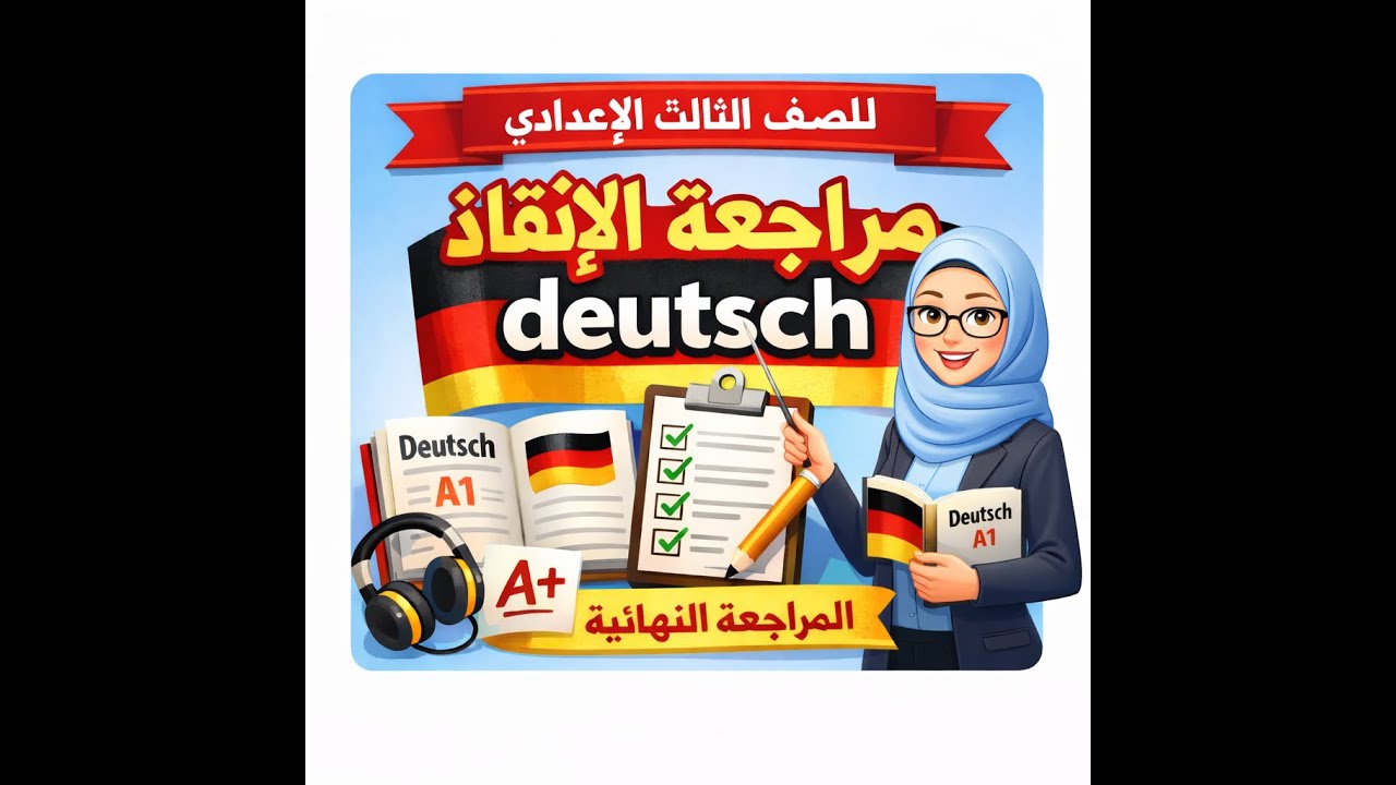 المراجعة النهائية للصف الثالث الإعدادي ترم اول لعام ٢٠٢٦ شرح من كتاب جلوبالGrammatik الجزء الأول 🇩🇪