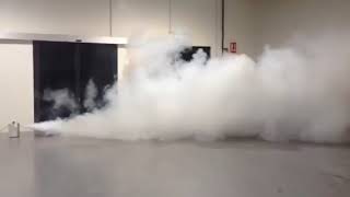 Concept Smoke Screen in Icelandic Warehouse