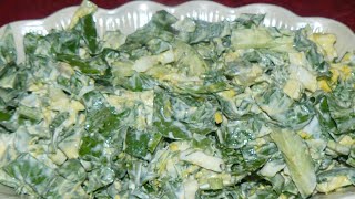 Легкий весенний салат из щавеля со шпинатом и яйцом. Простой, очень вкусный и полезный #салат.