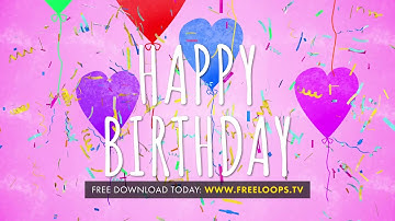 Featured free download for Friday October 26th, 2018: Happy Birthday Balloons Confetti!