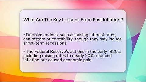What Are The Key Lessons From Past Inflation? - Inflation Insight Channel