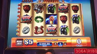 Zeus High Limit Slot Machine - $45 Max Bet & Free Games Bonus - High Limit