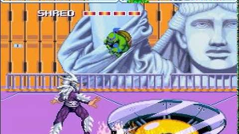 TMNT IV Turtles in Time (SNES) Walkthrough Part 6 - No Turtle Soup for You!