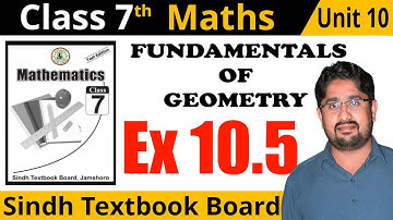 🔴 Unit 10 Exercise 10.5 Class 7 Maths Sindh Textbook Board