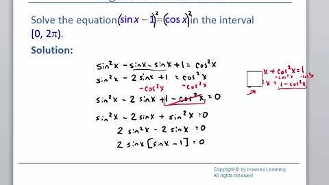 Math 127 Section 7.4 Solving Trigonometric Equations, part 2