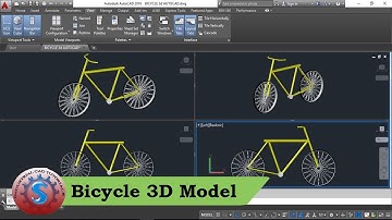 BICYCLE IN AUTO-CAD || 3D MODELLING || PRACTICE TUTORIALS FOR BEGINNERS
