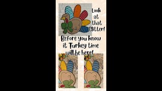 Glitter Turkey Door Hanger Fall Decor Sneak Peek