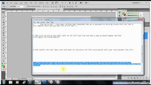 Photoshop CS4 3D text
