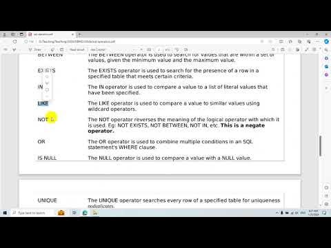 Logical operator in MySQL || Thiareuth - YouTube