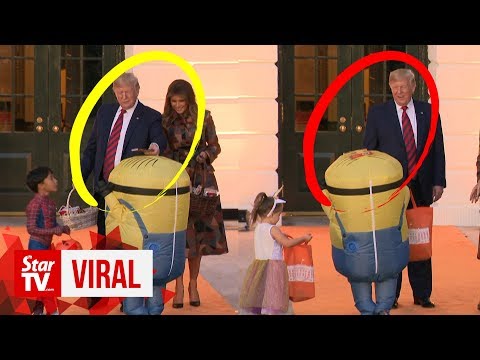 [30/10/2019] Watch Trump and Melania ?trick? kid at Halloween event