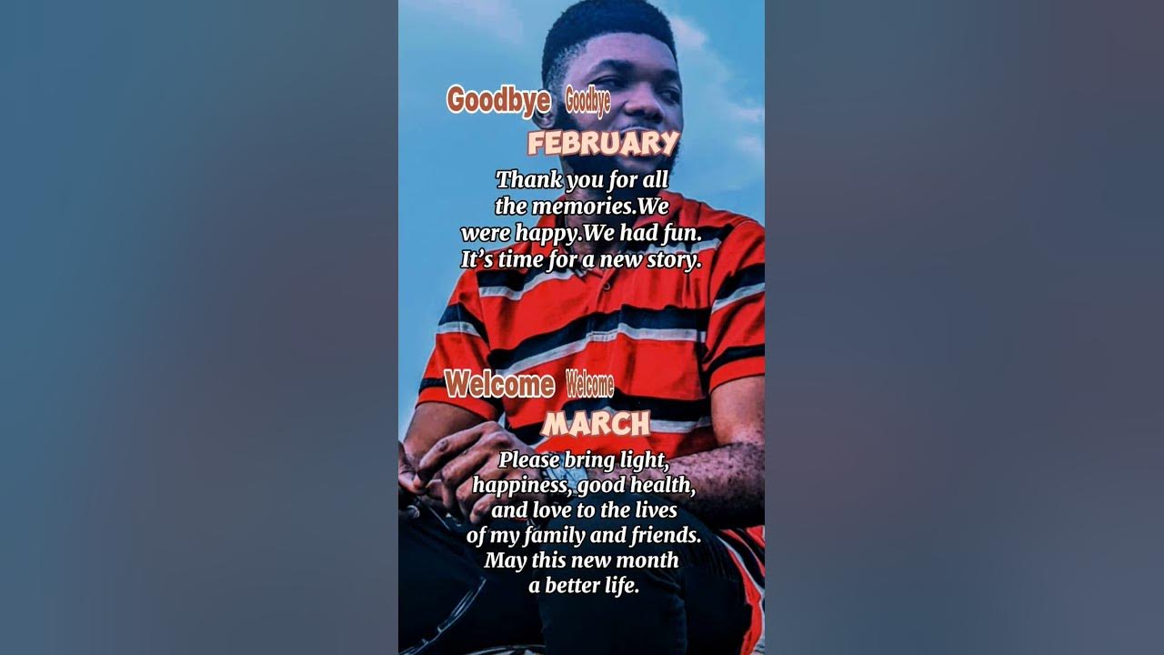 Thank you february welcome march actor majestyol ol march