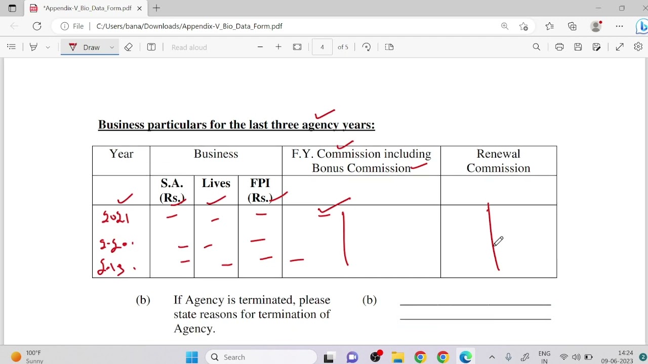how to fill BI0-DATA FORM for LIC ADO interview 