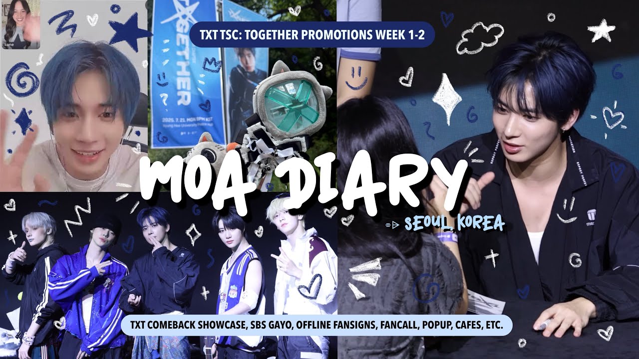 moa diary ᯓ★ txt comeback vlog (seoul, korea) | fansigns, cb showcase, fancall, travel, etc.