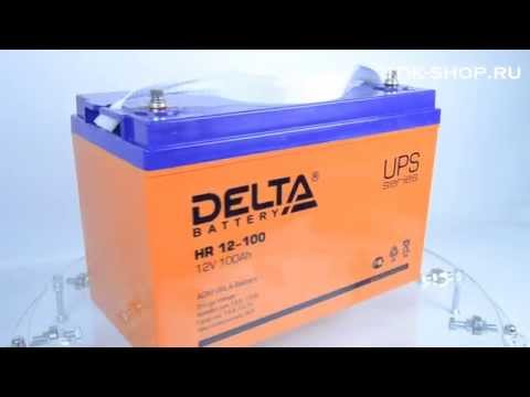 Delta HR 12-100  - видео обзор AGM аккумулятора