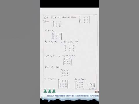 Find Normal form of Matrix, Discrete mathematics, Metrix, BSc , BCA ...