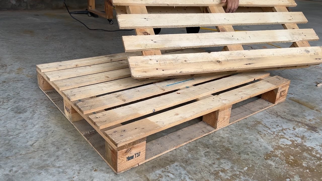 How To Build A Garden Furniture Set From Recycled Pallet Wood Using 