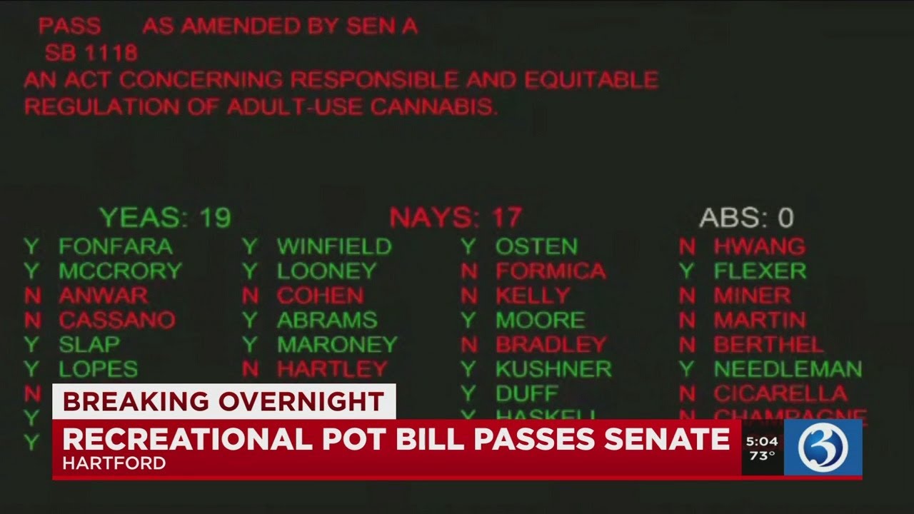 VIDEO Bill legalizing recreational marijuana in CT moves through