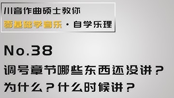 【乐理】38 调号章节哪些东西还没有讲？为什么？什么时候讲？