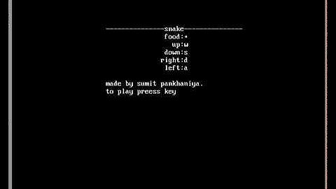 snake game made in computer graphics in c++ language
