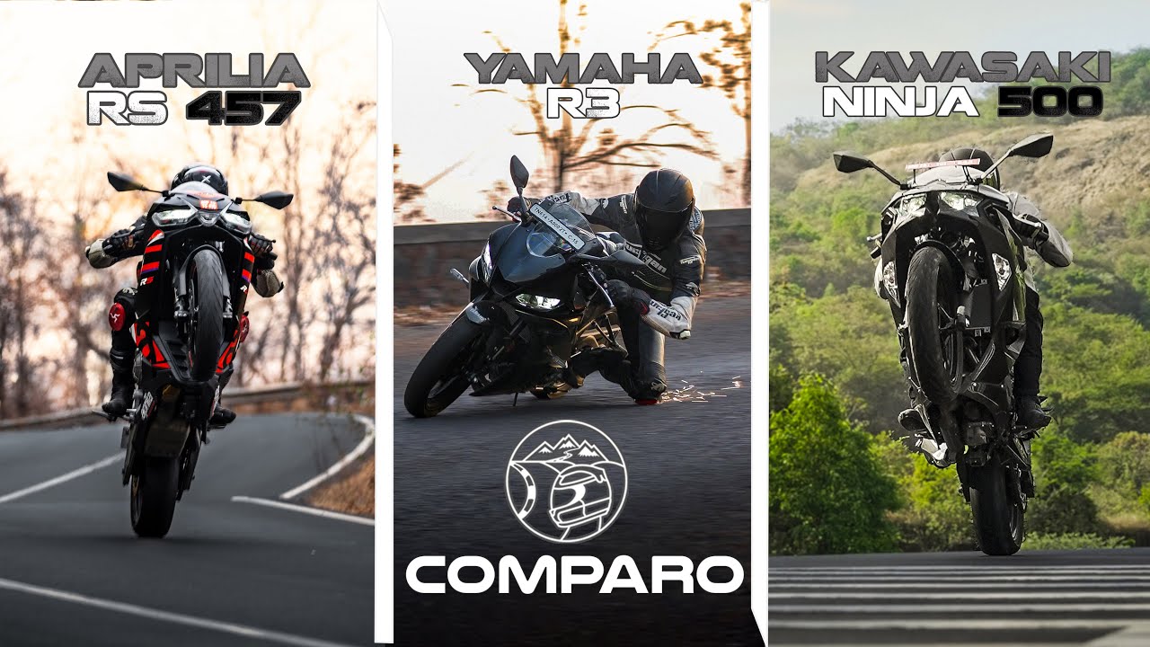 Сравнение Aprilia RS 457, Yamaha R3 и Kawasaki Ninja 500 | Сагар Шелдекар Официальный