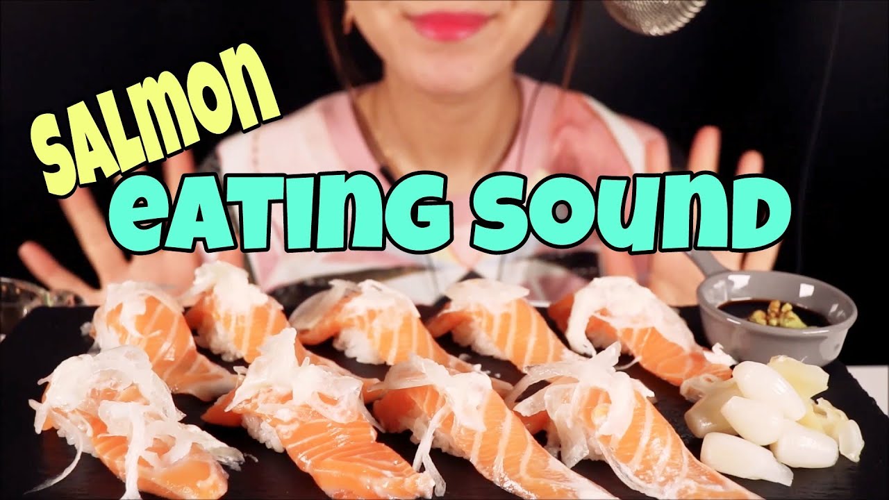 Salmon sushi 연어초밥 EATING SOUND [No Talking] ASMR