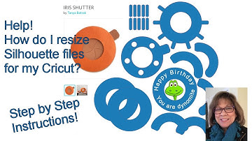 Sizing Iris Shutter Card from Silhouette Store (FIX for CRICUT)