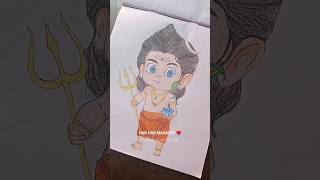 Cute Shiva Drawing With Colours ।। drawing art