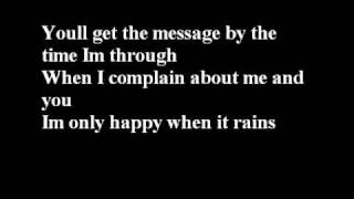 Garbage-I'm only happy when it rains with lyrics chords