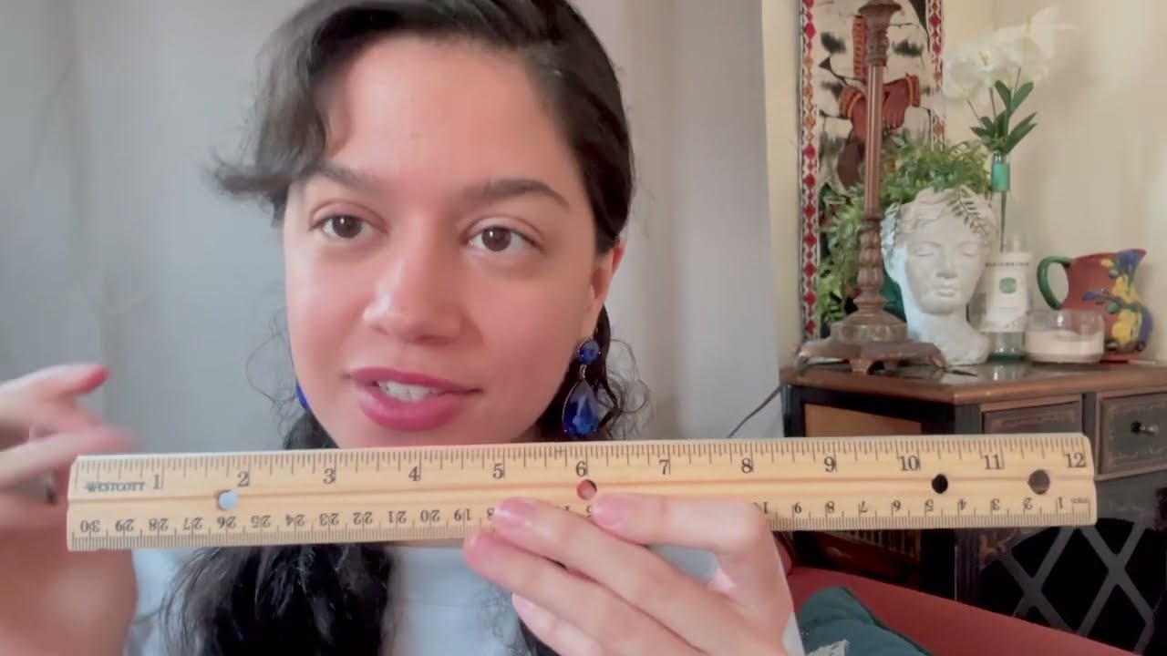 asmr • point a to b ruler test + small intuition test
