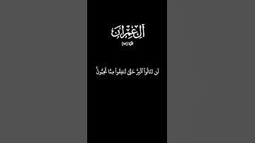 سورة آل عمران الآية |٩٢|