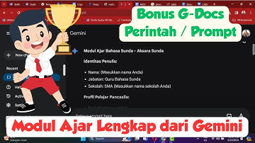 CARA MEMBUAT MODUL AJAR LENGKAP DENGAN GEMINI BONUS PROMPT