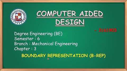 CAD | BOUNDARY REPRESENTATION (B-REP) Explain in Gujarati