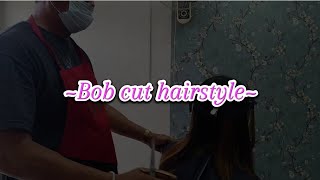 Bob cut hairstyle