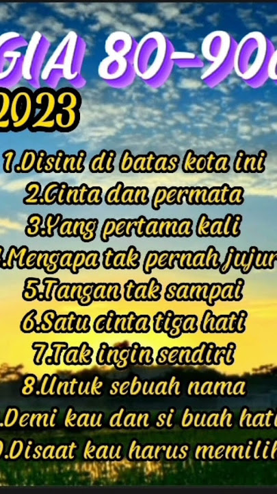 nostalgia lagu 80an dibatas kota ini